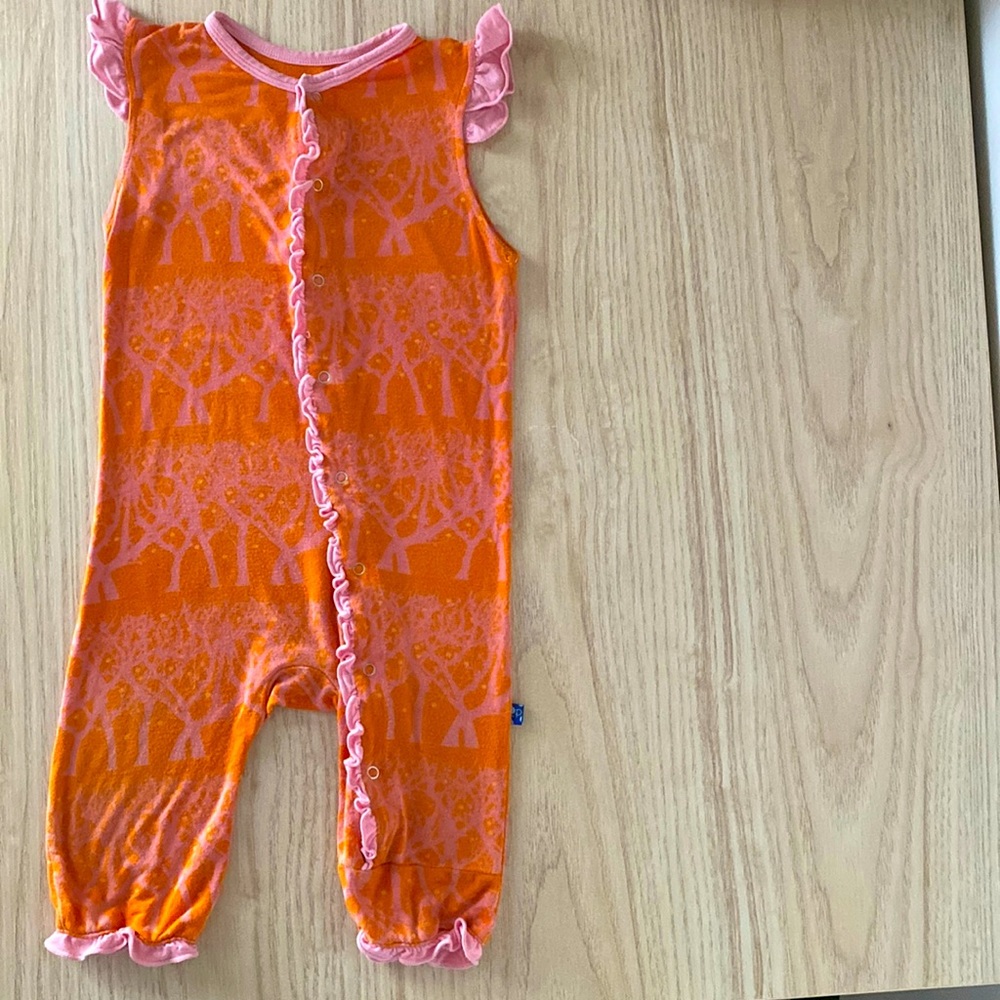 Kickee Pants- Print Ruffle Tank coverall